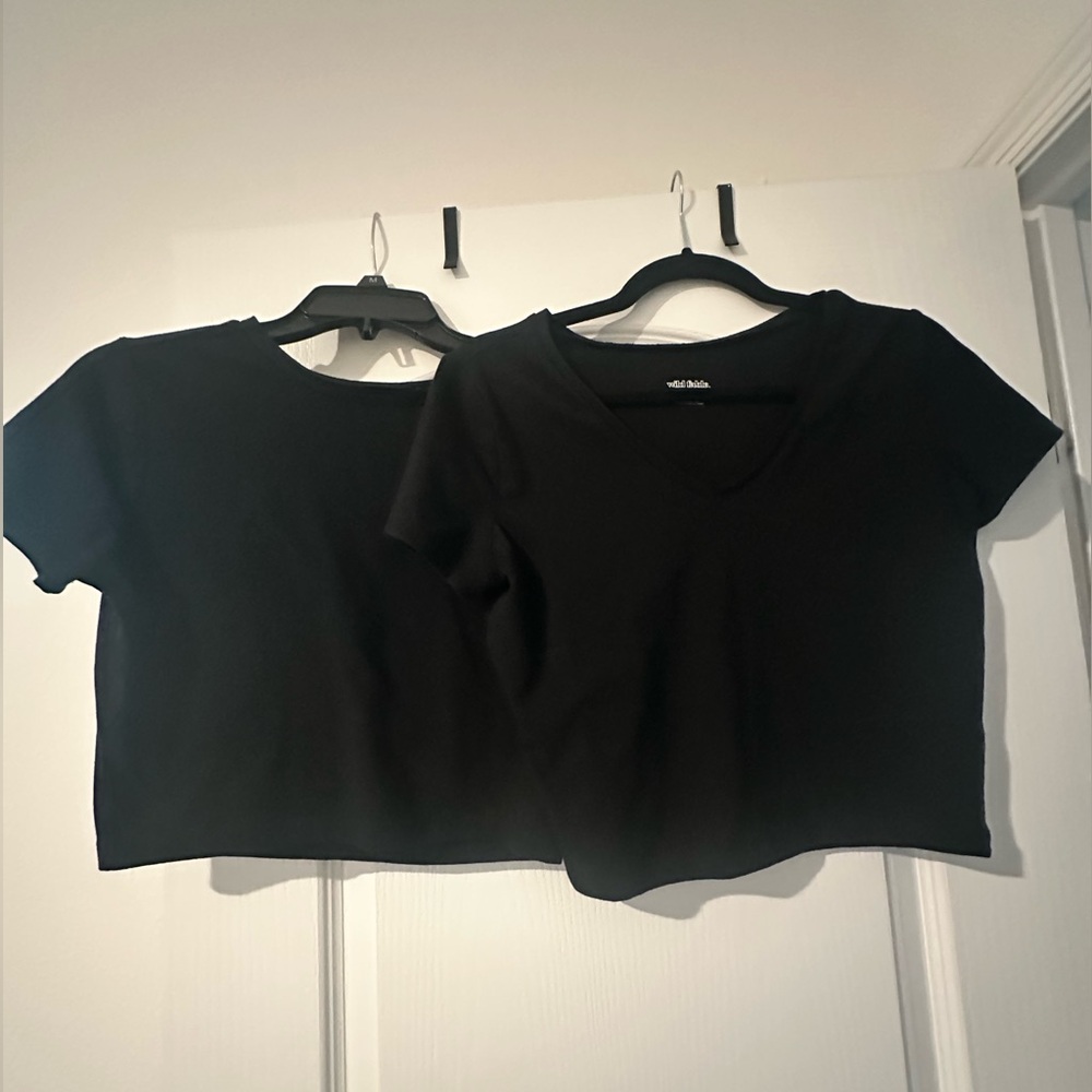 Black Crop Tees (set)